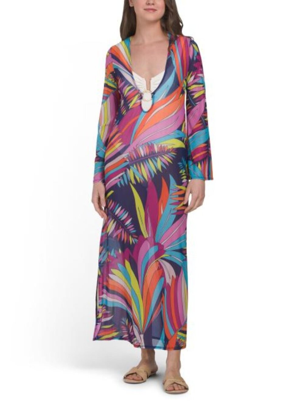 TRINA TURK Paralia Cover-up Mesh Maxi Dress